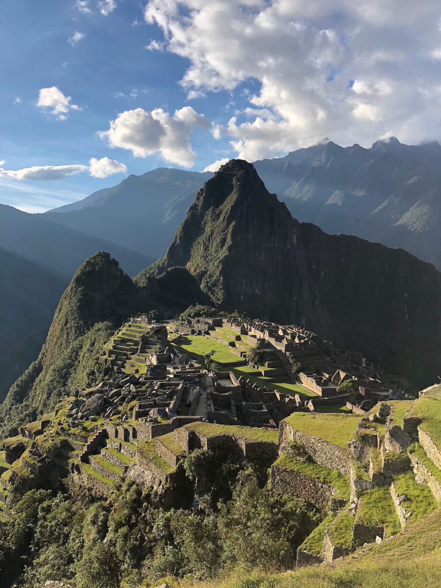 A view of Machu Picchu on a sunny day