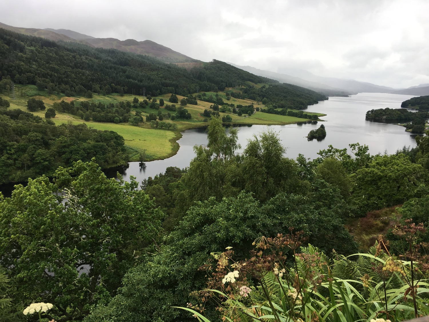 Queens View in Pitlochry - an easy day trip from Edinburgh for this lush vista over Loch Tummel