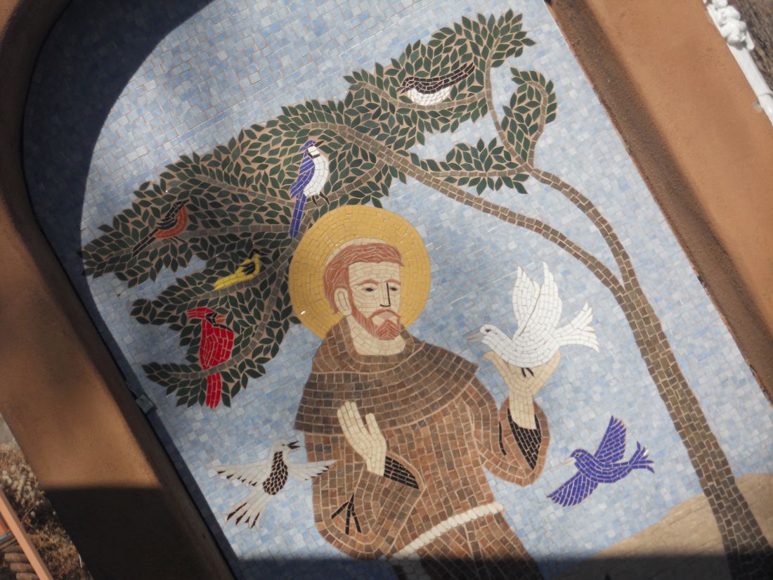 Mosaic of St Francis in New Mexico