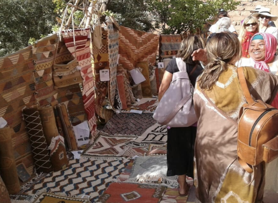shopping artisan crafts made by women in Morocco