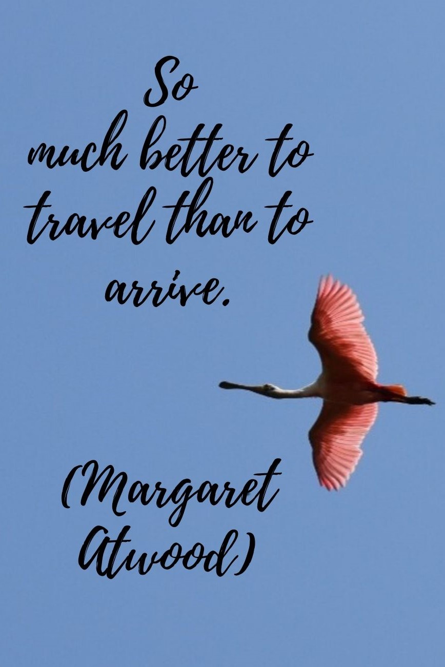 So much better to travel than to arrive - Margaret Atwood quote