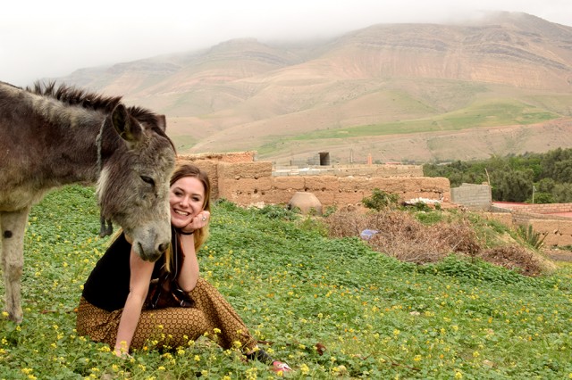 Sabina lounging in Morocco