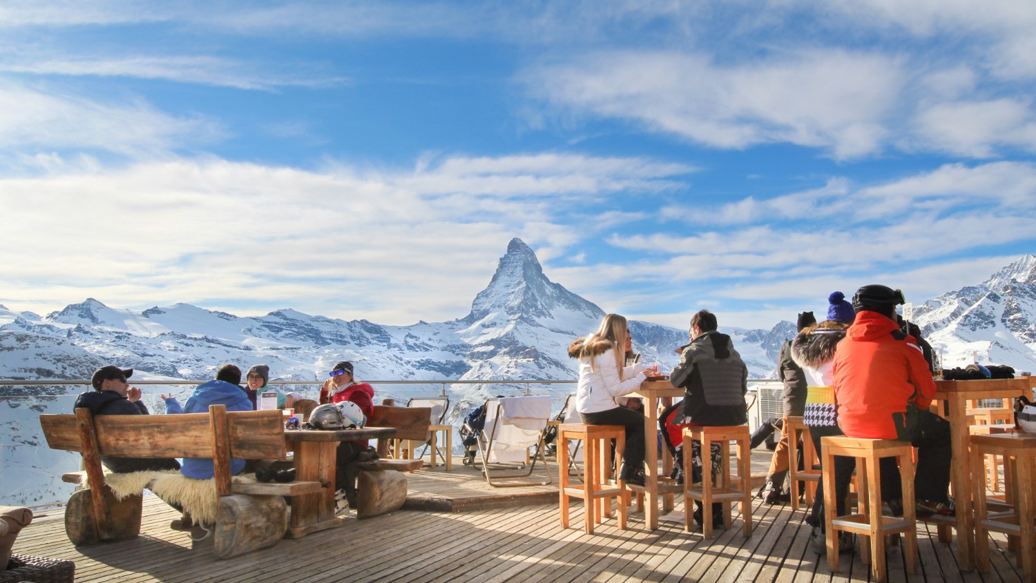 dining with a view of the Matterhorn